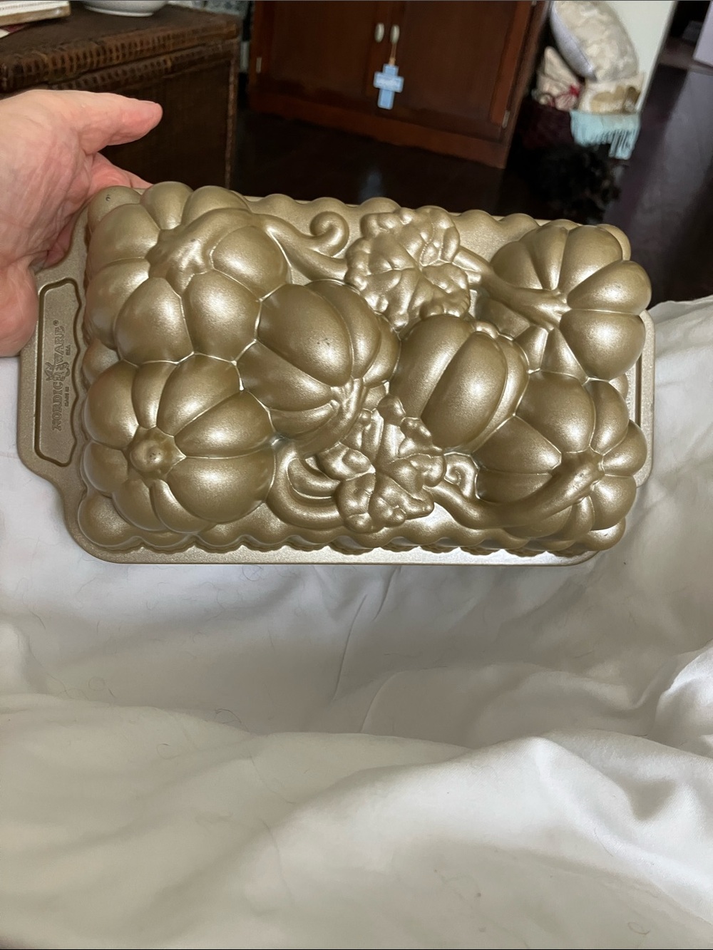 Nordic Ware Metallic Gold Pumpkin & Gourd Cake Pan